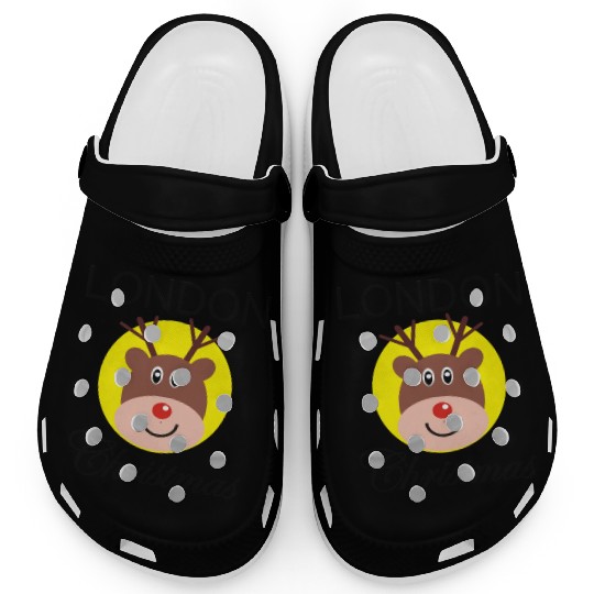 Funny Christmas Rudolph gift for Londoner Clogs