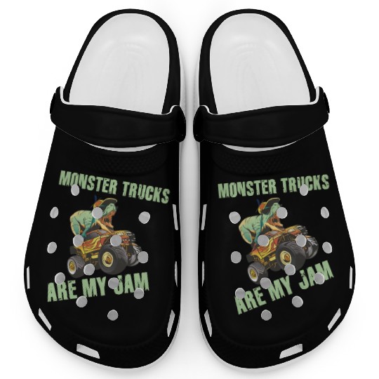 Monster Trucks Are My Jam Vintage Retro Clogs