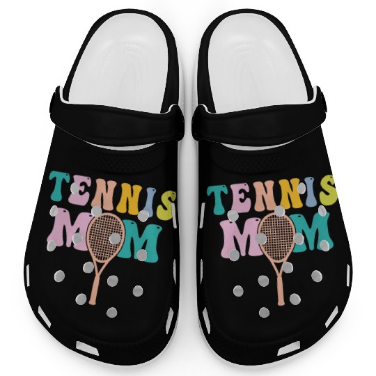 Tennis Mom Colorful Tennis Mommy Groovy Mom Tennis Clogs