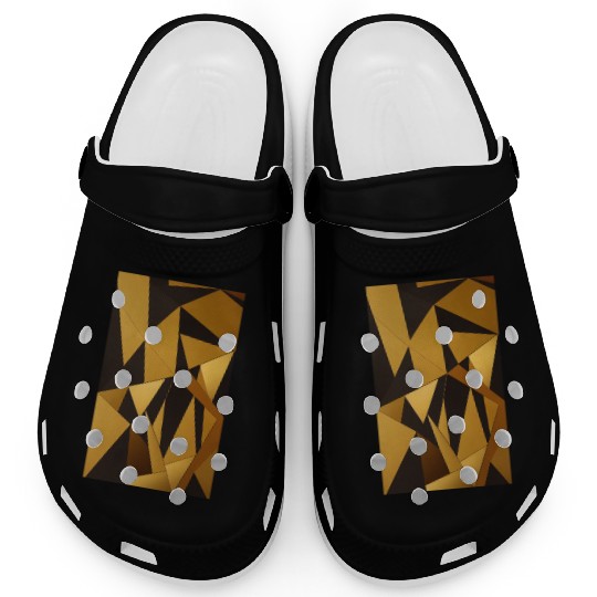 Black and Gold Minimalist Clogs