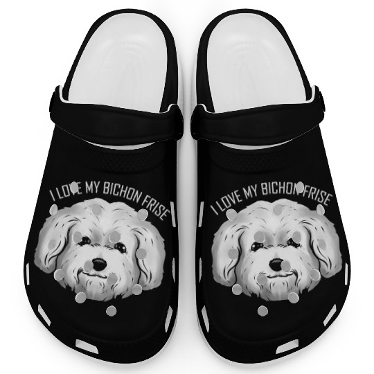Dog Lover - I Love My Bichon Frise Clogs