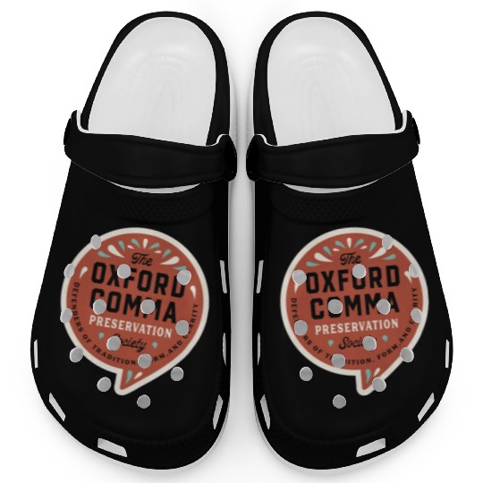 The Oxford Comma Preservation Society Clogs
