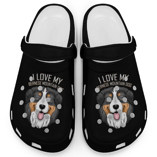 Dog Lover - I Love My Bernese Mountain Dog Clogs