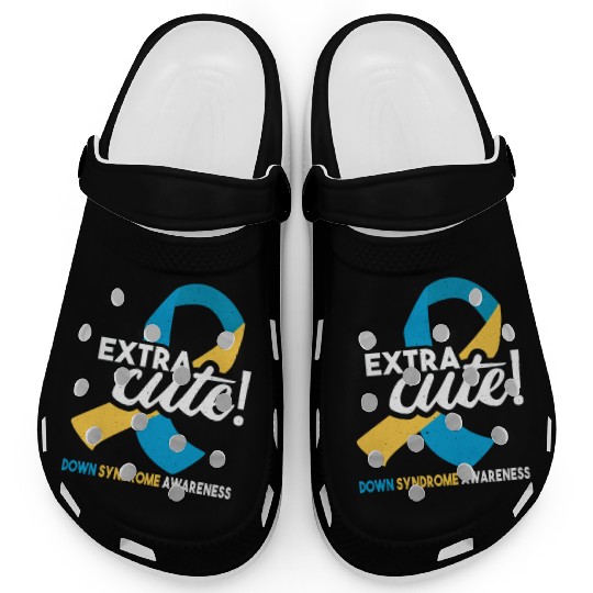 October Wear Blue Yellow Down Syndrome Awareness Clogs