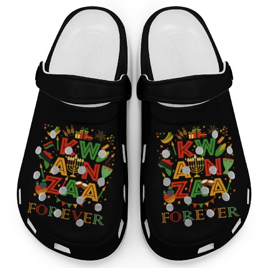 Happy Kwanzaa Forever Christmas Blessing Kinara Clogs