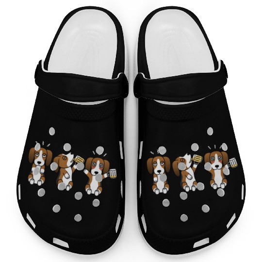 Basset Hound Beer Lover Clogs