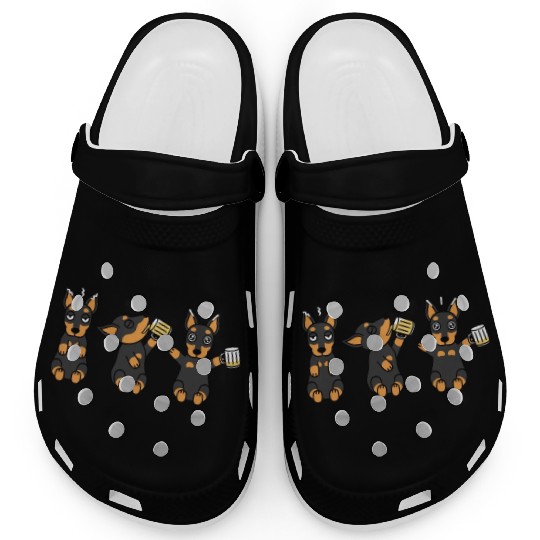 Miniature Pinscher Beer Lover Clogs