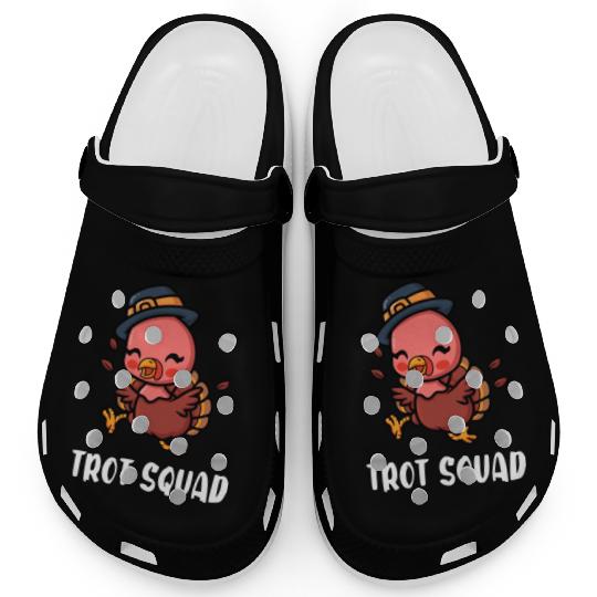 Thanksgiving Running Turkey Trot Squad Clogs