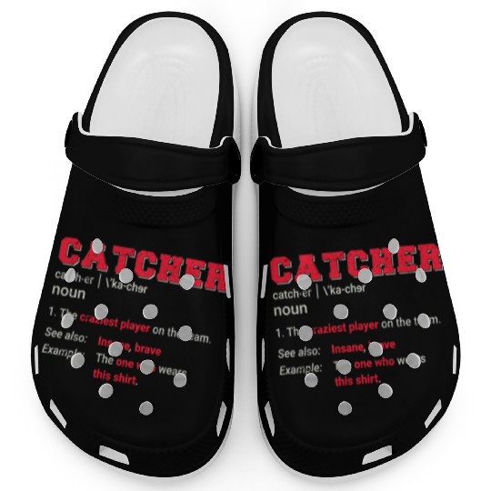 Baseball Catcher Softball Catcher Player Funny Def Clogs