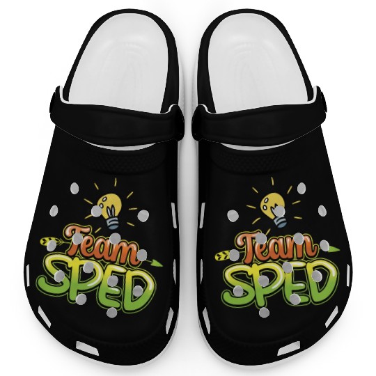 Team Sped Awareness Special Education Teacher Clogs
