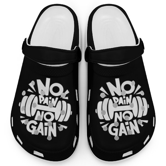 NO PAIN NO GAIN for athlètes Clogs