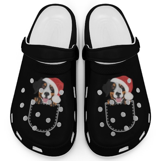 Bernese Mountain Dog Merry Christmas Clogs