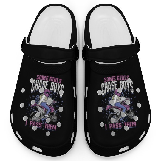 Some girls chase boys I pass them - girl Clogs