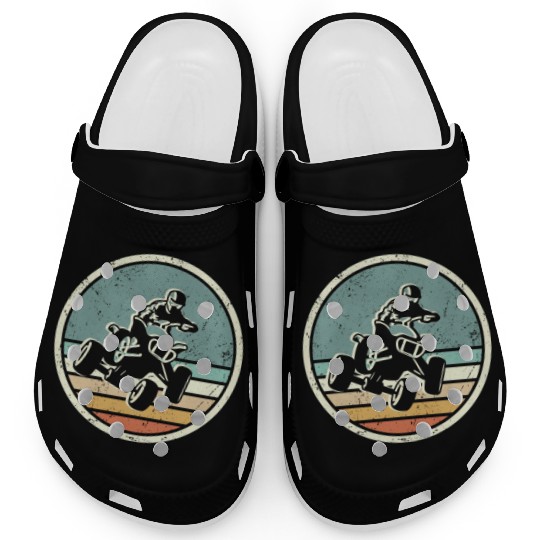 ATV Biker Retro Vintage 4 wheeler Quad Clogs
