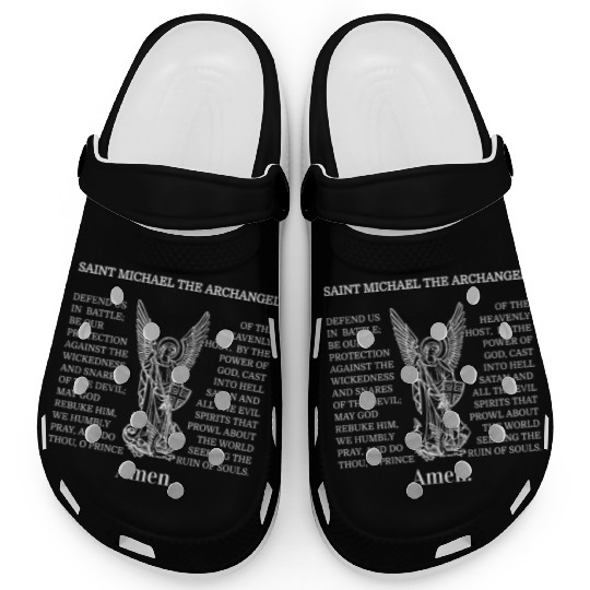 Saint St Michael Prayer Catholic Archangel Christi Clogs