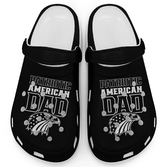 Patriotic American Dad Patriot US USA Clogs