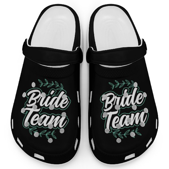 Bride Team Party Wedding Bachelorette Cute Clogs