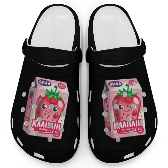 Strawberry Milk Kawaii Clogs
