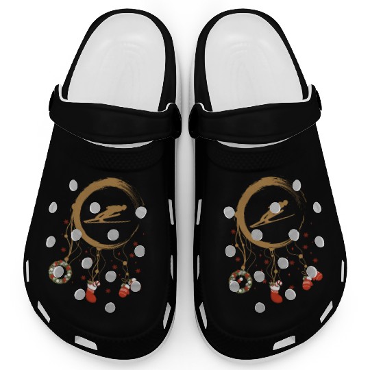 Winter dreamcatcher Christmas Ski jumping Clogs
