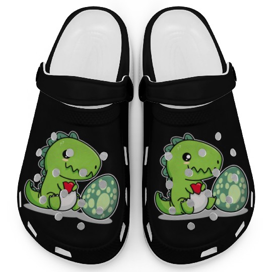 Big sister cute dino siblings boy girl heart love Clogs