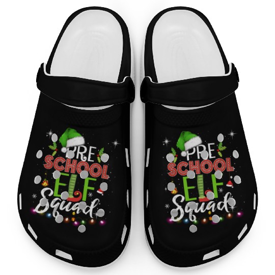 Elf Squad Pre School Christmas Teacher Clogs