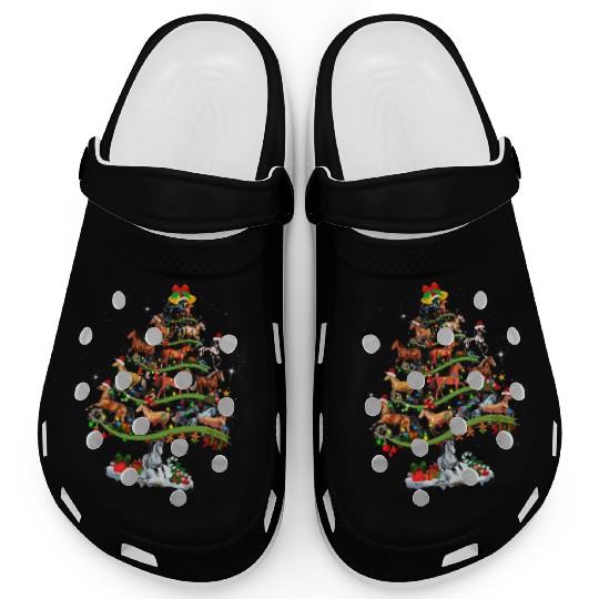 Horse Tree Christmas Candy Cane Gift Ornament Clogs
