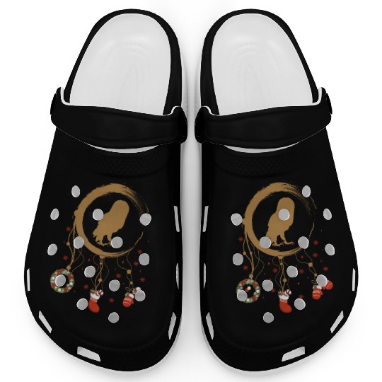 Winter dreamcatcher Christmas Owl Clogs