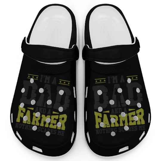 Farming Farmer Dad Father Vintage Clogs