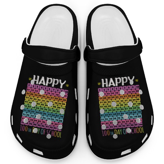 Number Student 100th Day Happy 100 Days Of School Clogs