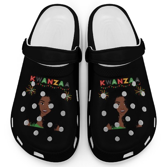 Happy Kwanzaa African Pride Black Woman Clogs