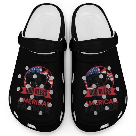 Farming Farmer Us American Flag Clogs