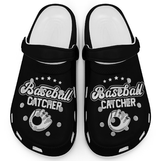 Baseball Catcher Sayings Player Hobby Clogs