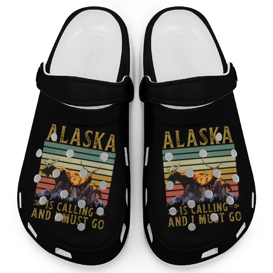 Alaska Gift USA Natur Bär Denali Grizzly Wald Clogs