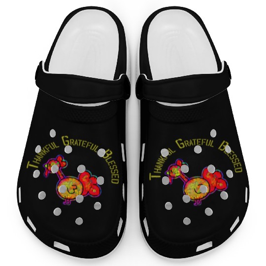 Thankful grateful blessed leopard Clogs