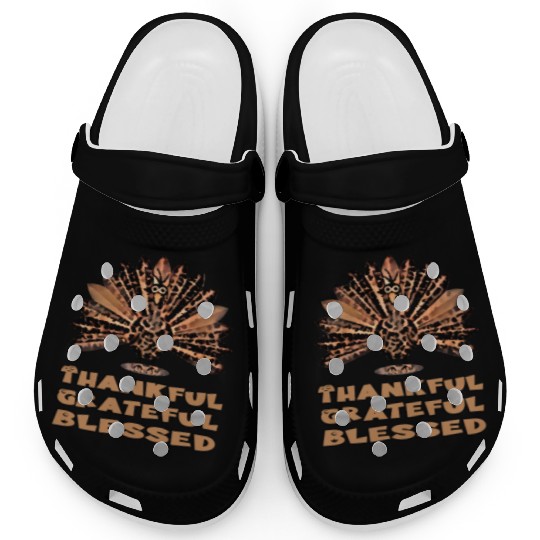 Thankful grateful blessed leopard Clogs