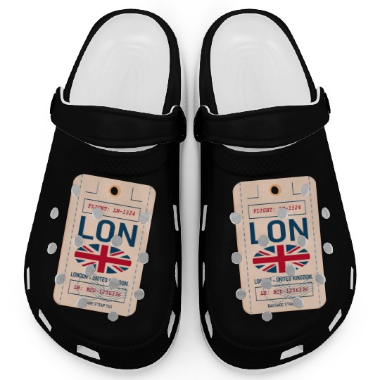 LONDON (LON) Airline Luggage tag United Kingdom Clogs