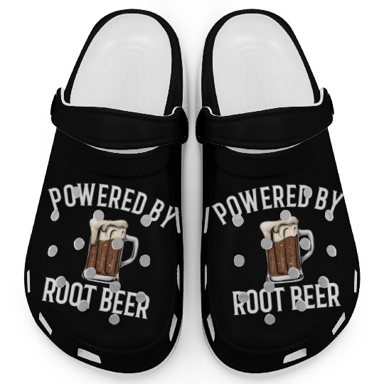 Powered by root beer, root beer Clogs