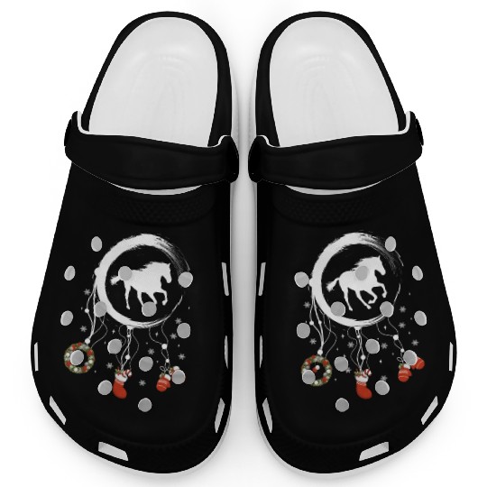 Winter dreamcatcher Christmas Horse Clogs