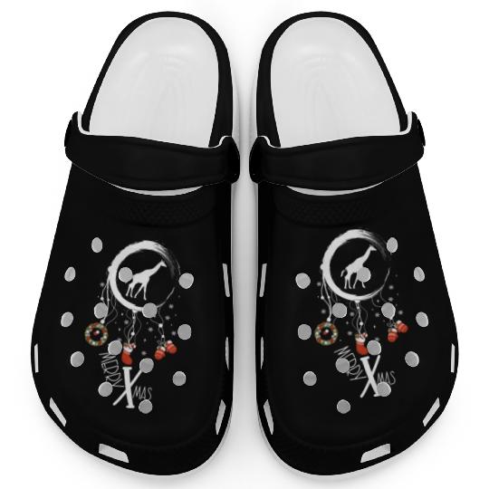 Winter dreamcatcher Christmas Giraffe Clogs