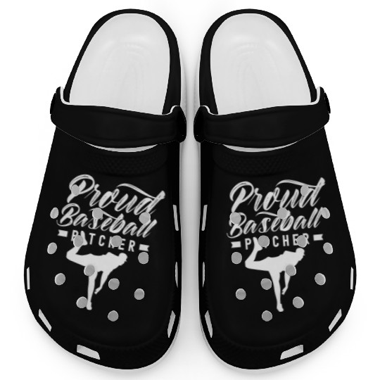 Proud Baseball Pitcher Hobby Player Sayings Clogs
