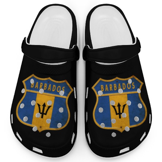 Barbados coat of arms flag design Clogs