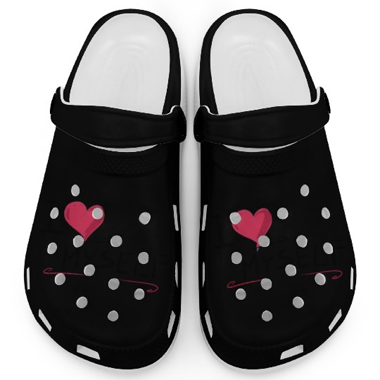 i love me heart text saying Clogs