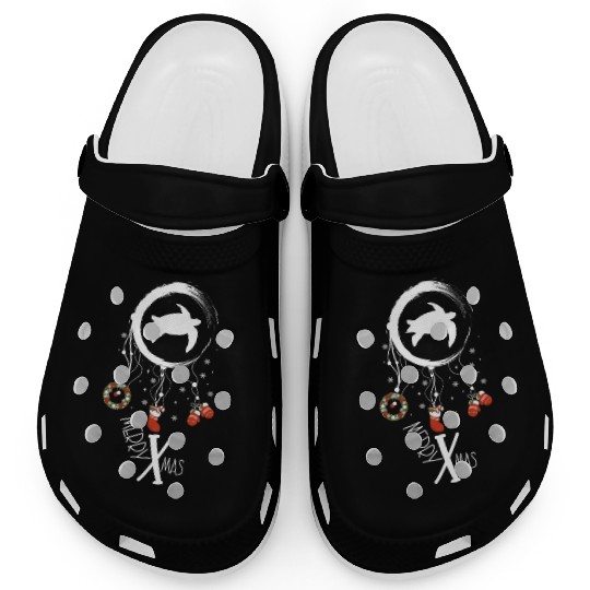 Winter dreamcatcher Christmas Sea turtle Clogs