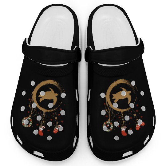 Winter dreamcatcher Christmas Sea turtle Clogs