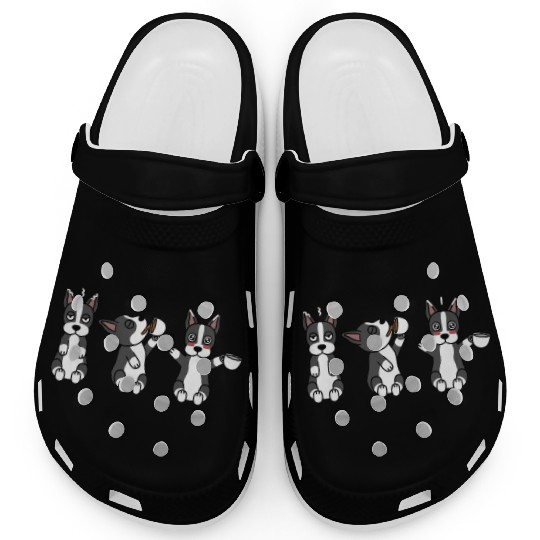 Boston Terrier Coffee Lover Clogs