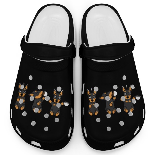 Miniature Pinscher Coffee Lover Clogs