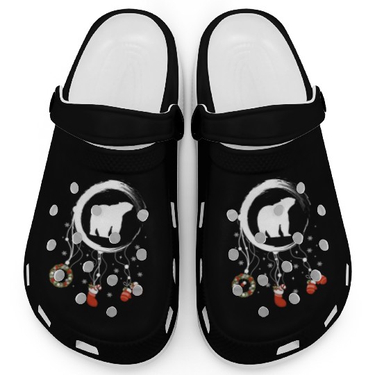 Winter dreamcatcher Christmas Polar bear Clogs