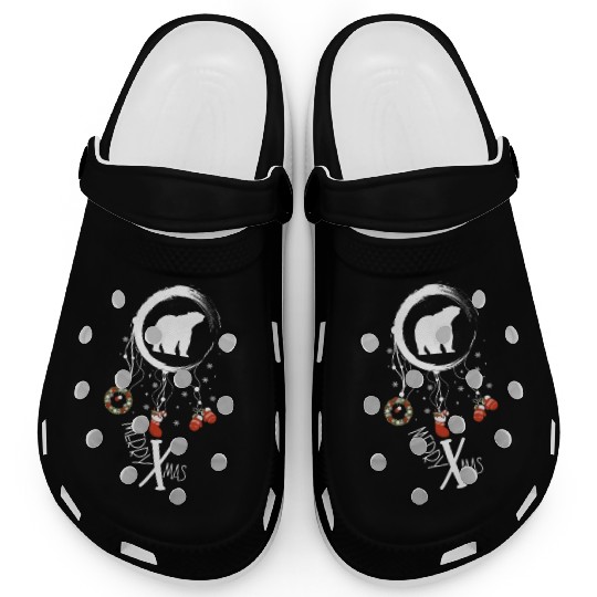 Winter dreamcatcher Christmas Polar bear Clogs