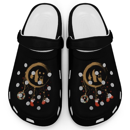 Winter dreamcatcher Christmas Panda Clogs