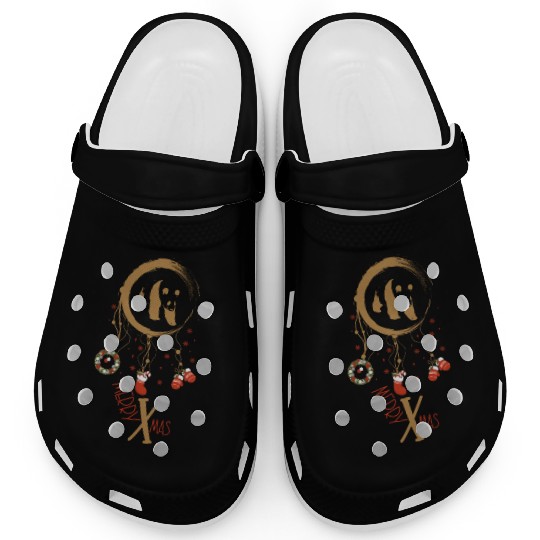 Winter dreamcatcher Christmas Panda Clogs